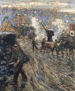 Ernest Lawson Building the New York oil on canvas